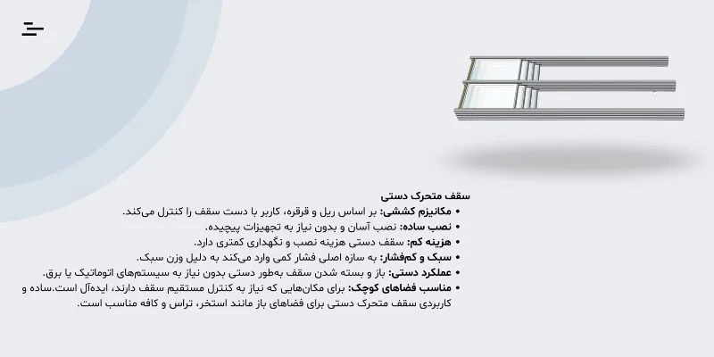 سقف متحرک دستی