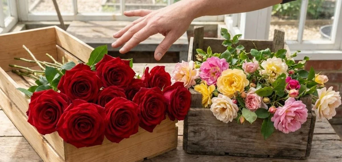 مقایسه ی ویژگی های باکس گل رز هلندی و ایرانی